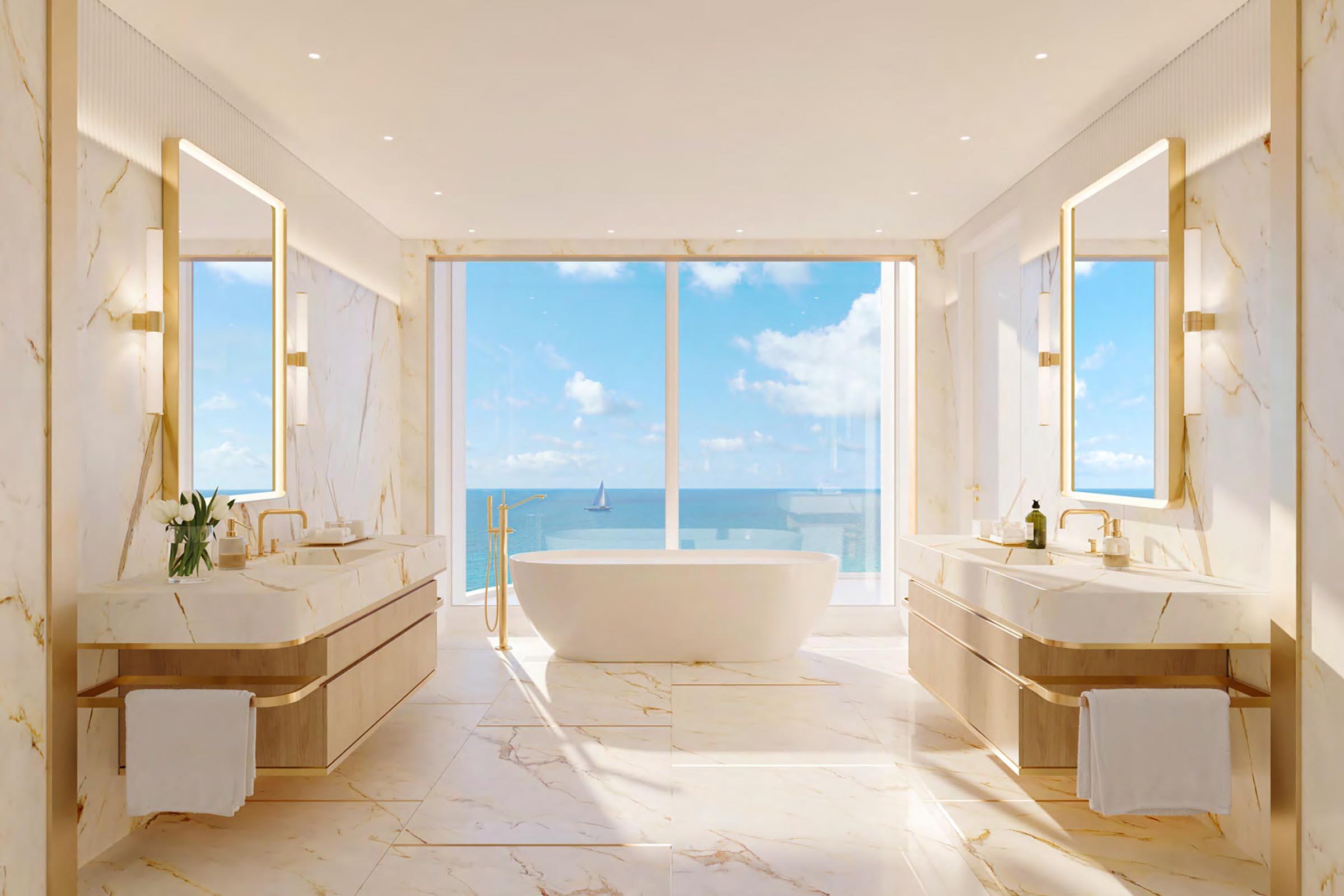 Rendering of The Ritz-Carlton Residences South Beach Primary Bath